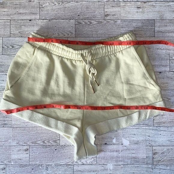WeWoreWhat, Pale Pastel Yellow Rolled Hem Shorts - Picture 7 of 15